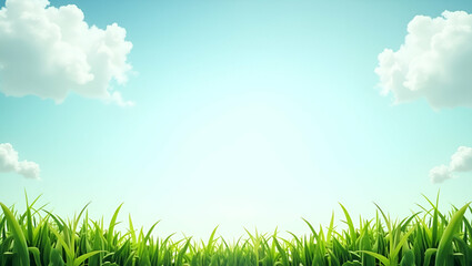 Obraz premium Air quality and green lungs border frame with clean air copy space for World Environment Day concept as Clean air symbols and green lungs framing clean air space for World Environment Day greetings in