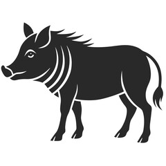 Warthog silhouette vector illustration