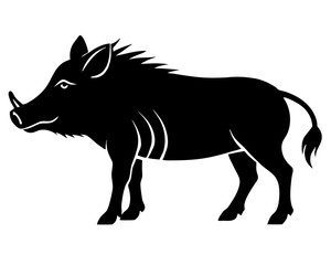 Warthog silhouette vector illustration
