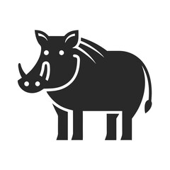 Warthog icon silhouette vector illustration