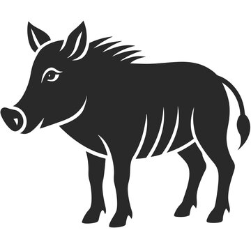 recommend clip art: Warthog silhouette vector illustration