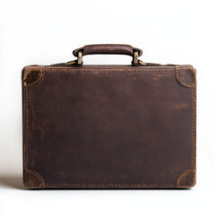 vintage leather briefcase with worn, rustic appearance