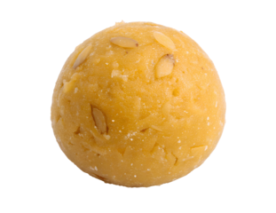 Laddu dessert food isolated on transparent white background PNG, perfect for culinary designs and food projects