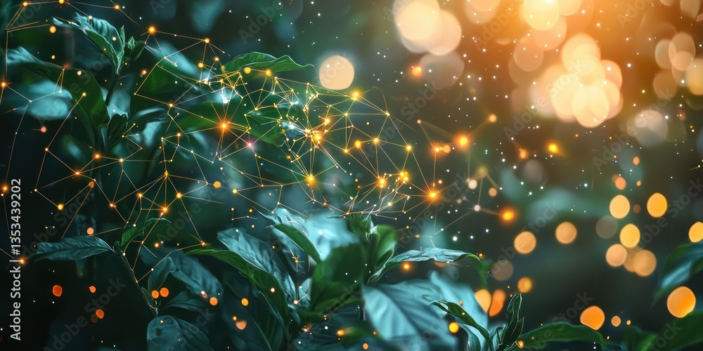 Aufkleber a futuristic sci-fi concept with holographic constellations floating in a digital interface
