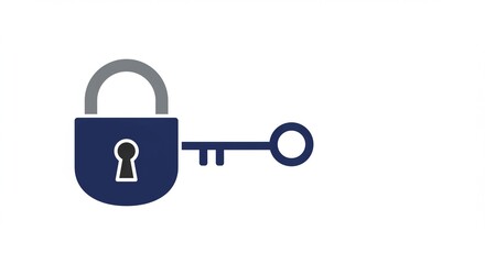 Security Keyhole Lock Key Icon Graphic Design
