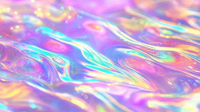 Mesmerizing aurora flare spectrum background with iridescent shimmering light, featuring neon waves of cyan, magenta, purple, and golden hues, creating a celestial and futuristic glow.