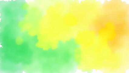 Obraz premium Vibrant watercolor texture with splash of tropical colors featuring greens yellows oranges creating lively and energetic backdrop perfect for creative projects concept as Vibrant watercolor texture wi