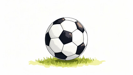 Fototapeta premium Playful Watercolor Soccer Ball Clipart for Inspiring Future Stars