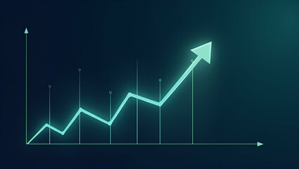 Fototapeta premium Flat Market Chart Illustrating Business Growth: Stock Graphs, Investment Financial Data, and Profit Diagrams in a Cute Vector Style for Success and Exchange Information