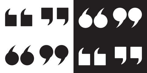 Quote icon vector illustration Set. Quotation mark sign and symbol. Set of quote mark, quotes icon vector sign design. EPS 10.