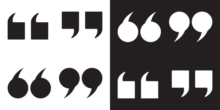 Quote icon vector illustration Set. Quotation mark sign and symbol. Set of quote mark, quotes icon vector sign design. EPS 10.
