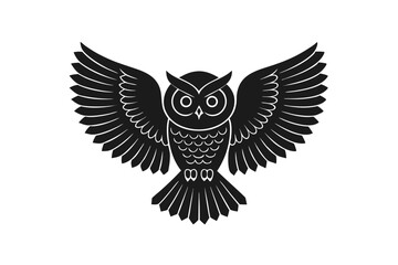 Owl icon silhouette vector illustration