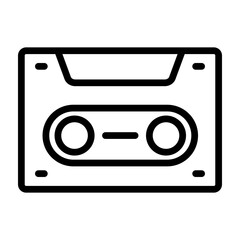 Track Tape Vector Line Icon Design