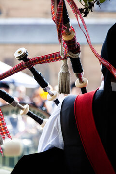 Details of bagpipe instrument