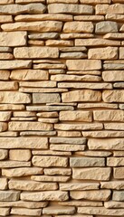 Fototapeta premium Rustic stacked stone wall texture, natural earth tones, abstract, aged