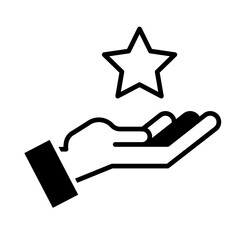 Star and hand icon