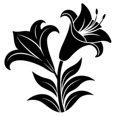 Easter Lily Silhouette