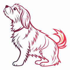 Maltese Dog silhouette vector illustration