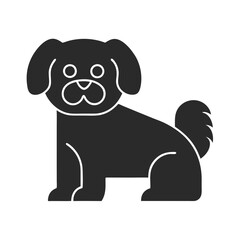 Maltese Dog icon silhouette vector illustration