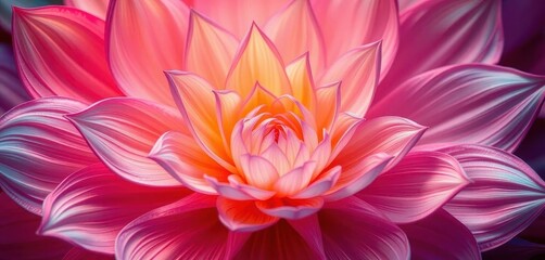Obraz premium Intricate, swirling petals forming an ethereal bloom, vibrant hues, abstract design, bloom, creative