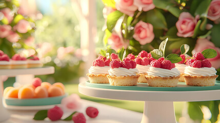 Spring Outdoor Brunch with Delicious Tarts and Fresh Berries