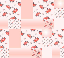 All over Flower Design Seamless Pattern With Some Texture Digital Print Textile