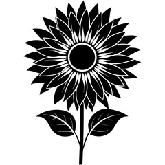 Fototapeta premium Sunflower Silhouette