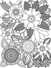 Flowers Coloring Pages For Adultes