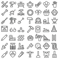 Collection of Labor Day themed illustrations and icons, labor day all elements icon set