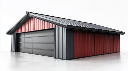 Fototapeta premium Steel Roof Panel Metal Sheet Industrial Design 3D Render High Detail Minimalist