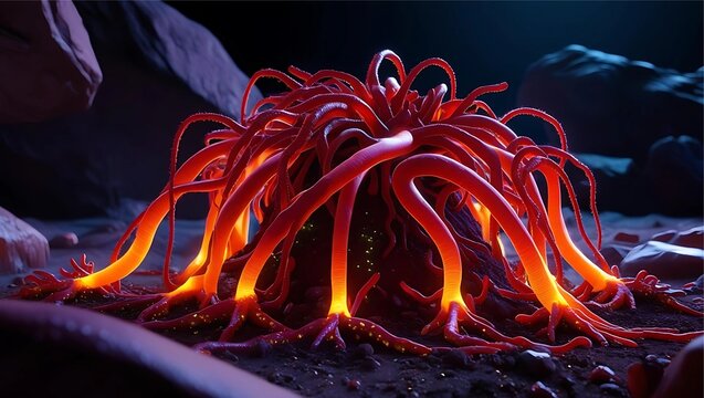 Alien Carnivorous Plant, YA Fantasy Book Cover, Glowing Trap for Dark Romance