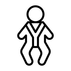 Child Seatbelt Vector Line Icon Design