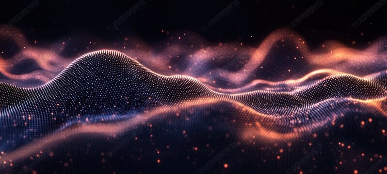 Futuristic Digital Wave Grid Ultra Realistic Background for Technology and Communication