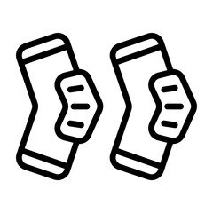 Protective Padding Vector Line Icon Design © Ramla