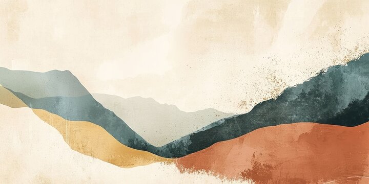 A sophisticated abstract artwork with a minimalist color palette