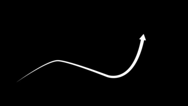 abstract business graph chart icon animation 4k