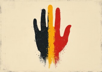 Aboriginal Handprint Icon for National Sorry Day Graphic Design Tribute to Indigenous Culture and History