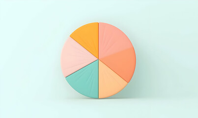 Spring Weather Average Pie Chart Representation in Soft Colors