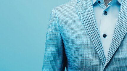 Elegant Tailored Tuxedo on Pastel Background