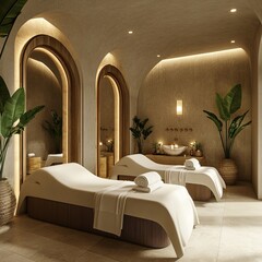 spa flyer showcasing relaxing amenities and premium wellness packages