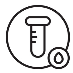 Blood Test Icon Vector Line Icon Design