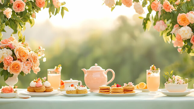 Elegant Spring Tea Themed Brunch with Vintage Floral Decor