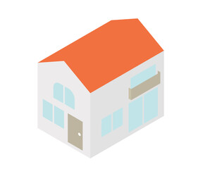 一軒家のイメージの3Dイラスト