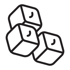 Caramel Square Vector Line Icon Design