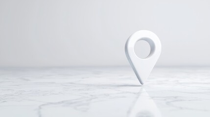 Location 3D Location Pin 3D location pin with a modern, minimalist design