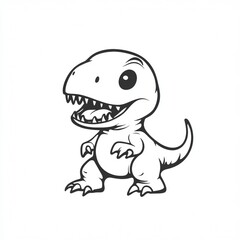 Fototapeta premium Cute Cartoon Dinosaur Illustration