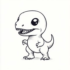 Obraz premium Cute Baby Dinosaur Drawing