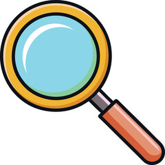Magnifying Glass Icon Vector Illustration
