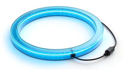 The image features a circular, glowing ring light