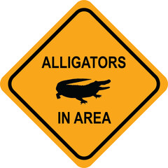 Alligator in Area Sign © Eva
